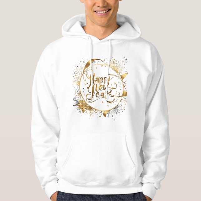 Bonne année" Sweat - shirt à capuche festif (Devant)