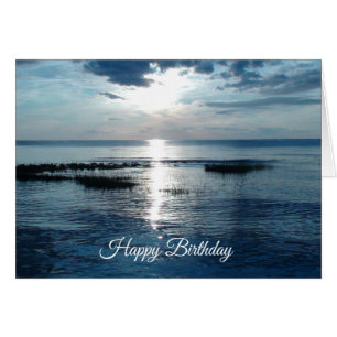 Bonne Anniversaire belle carte de coucher de solei