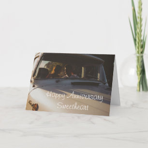 Bonne Anniversaire Couple Vintage dans la carte de