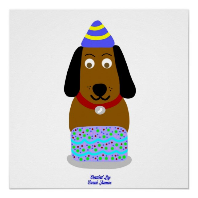Bonne Anniversaire Pup Glossy Poster (Devant)