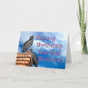 Bonne Anniversaire Vieux Buzzard Carte de voeux