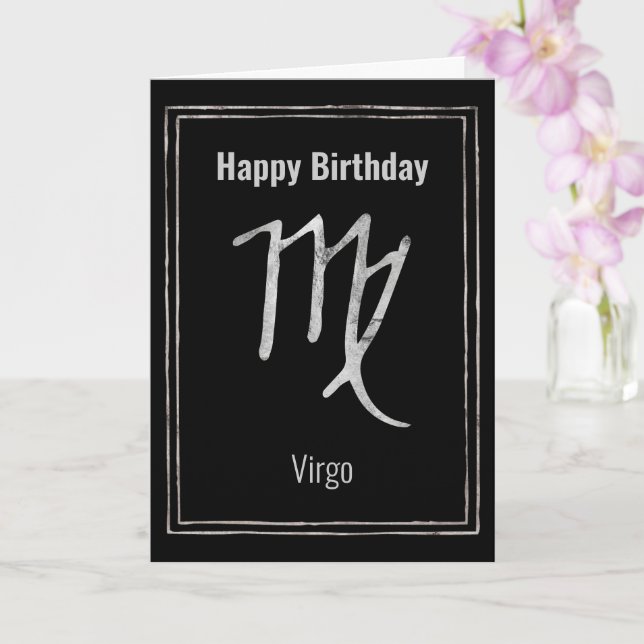 Bonne Anniversaire Virgo zodiac astrologie carte a (Orchidée)