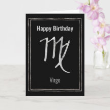 Bonne Anniversaire Virgo zodiac astrologie carte a