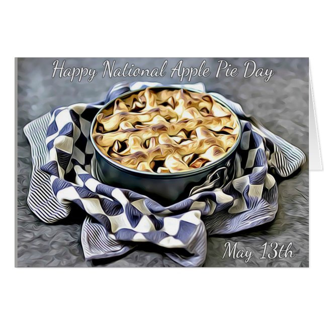 Bonne Apple Pie Day Recette Carte (Devant horizontal)