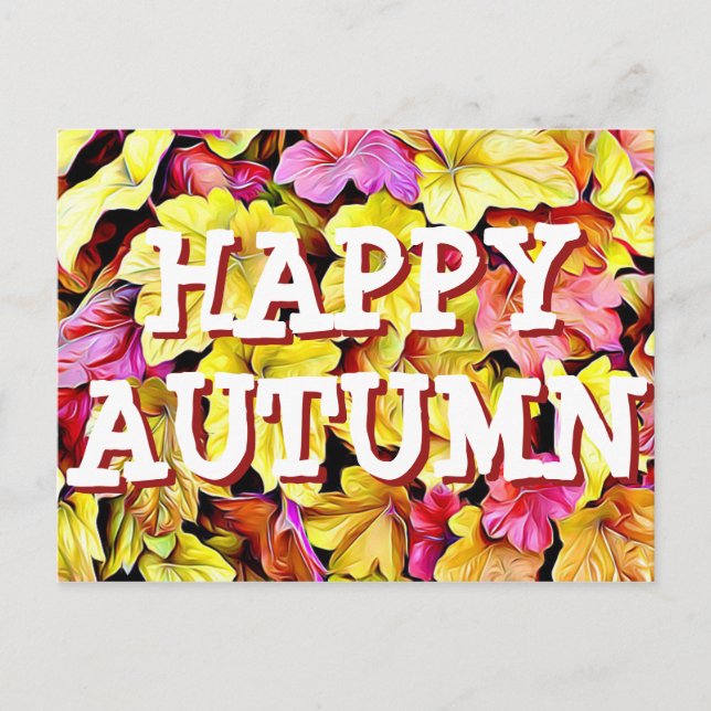 Bonne automne Feuilles d'automne Carte postale (Devant)
