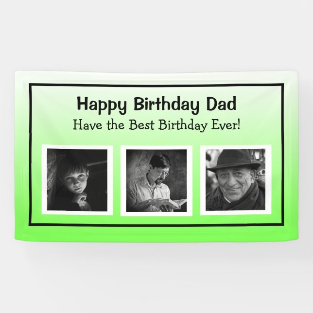 Bonne bannière d'anniversaire avec l'âge de la pho (Horizontal)