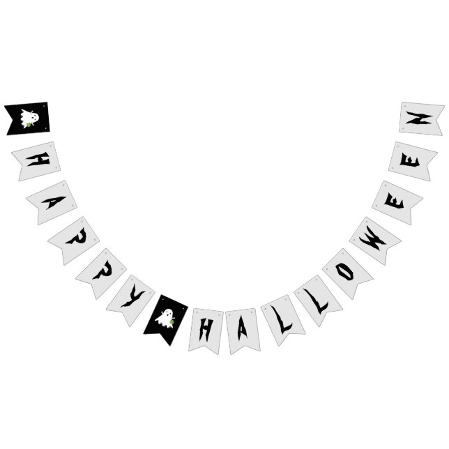 Bonne bannière de Bunting Ghost Halloween (Tout)