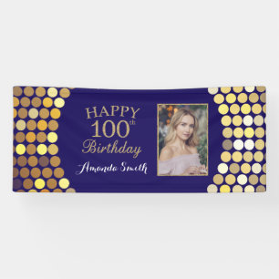 Bonne bannière du 100e anniversaire. Photo Blue G
