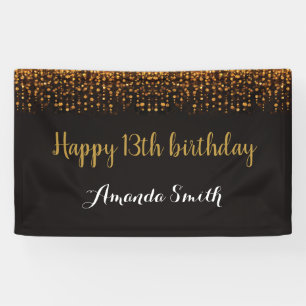 Bonne bannière du 13e anniversaire. Parties scinti
