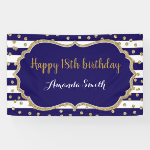 Bonne bannière du 18e anniversaire.Parties scinti