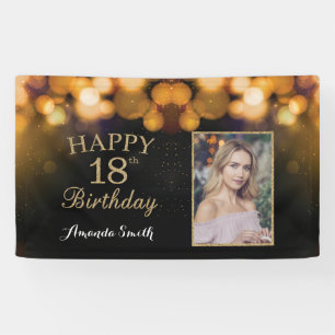 Bonne bannière du 18e anniversaire. Photo Parties