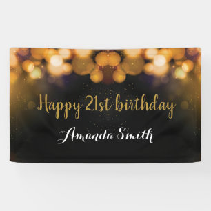 Bonne bannière du 21e anniversaire. Parties scint