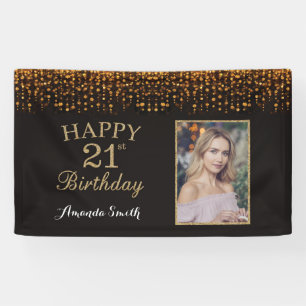 Bonne bannière du 21e anniversaire. Photo Parties
