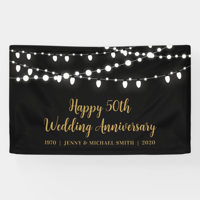 Bonne bannière du 50e anniversaire du Mariage (Horizontal)