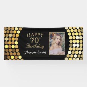 Bonne bannière du 70e anniversaire. Photo Parties