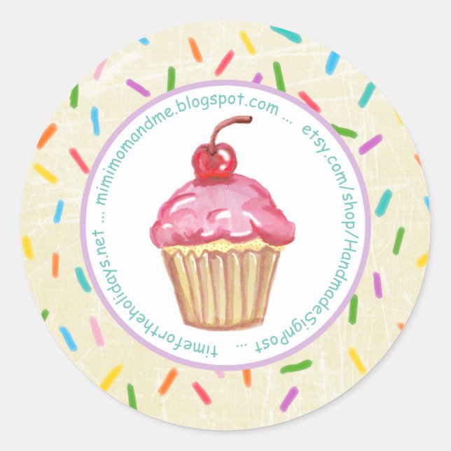 Bonne bougie d'anniversaire en Étiquette (Devant)