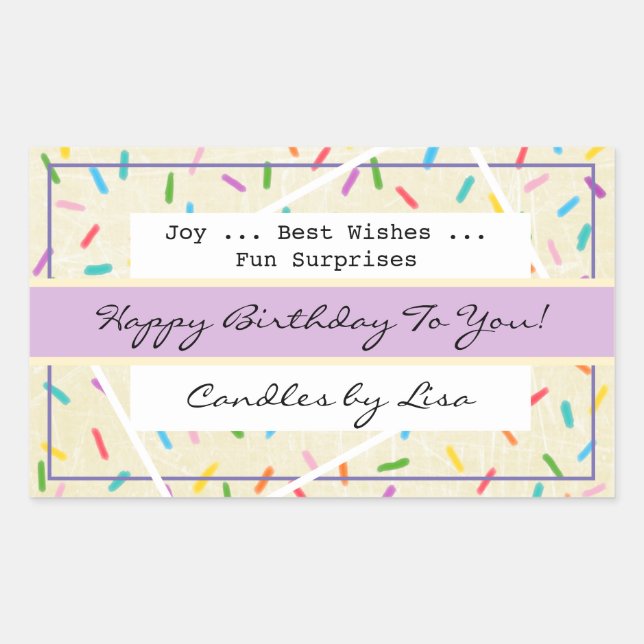 Bonne bougie d'anniversaire en Étiquette (Devant)