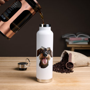 Bonne bouteille d'eau À poils durs Dachshund