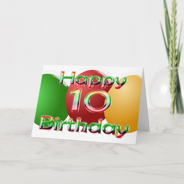 Bonne carte 10e anniversaire (Devant)