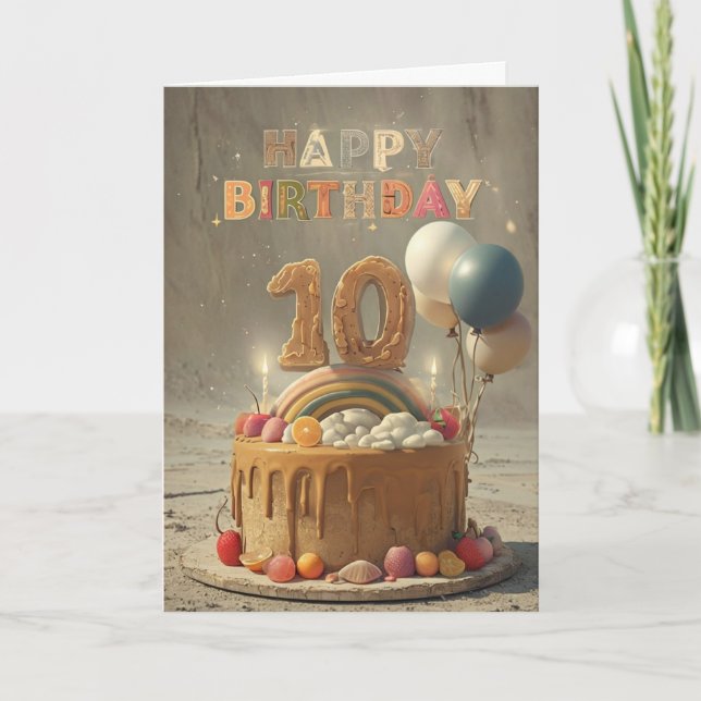 Bonne carte 10e anniversaire (Devant)