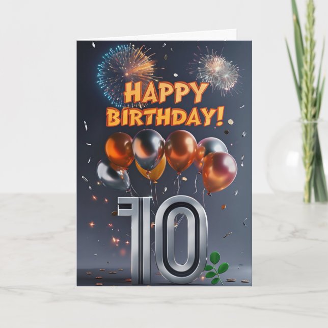 Bonne carte 10e anniversaire (Devant)