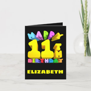 Bonne carte 11e anniversaire