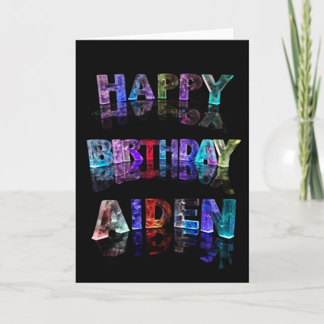 Bonne carte Aiden Anniversaire (Devant)