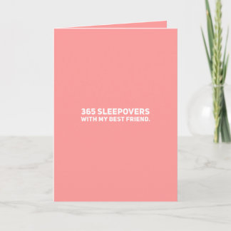 Bonne carte Anniversaire 365 Sleepovers Meilleur A