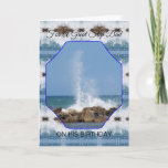 Bonne Carte Anniversaire Pour Un Pas Père Mer<br><div class="desc">Une bonne carte d'anniversaire pour un beau père avec la mer. Conception par justbyjulie.</div>