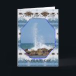 Bonne Carte Anniversaire Pour Un Pas Père Mer<br><div class="desc">Une bonne carte d'anniversaire pour un beau père avec la mer. Conception par justbyjulie.</div>