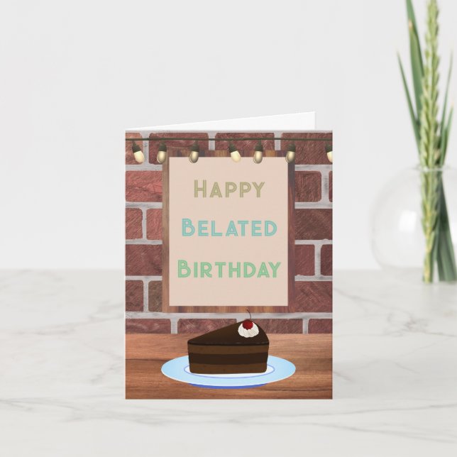 Bonne carte biscuit au chocolat d'anniversaire tar (Devant)