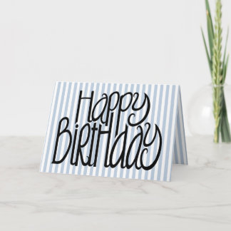 Bonne carte Bleu Bleu Anniversaire