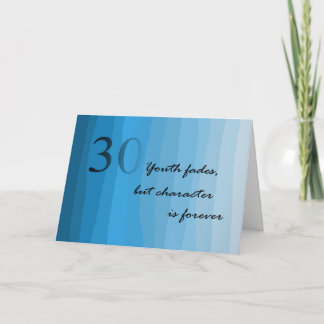 Bonne carte Blues 30th Birthday