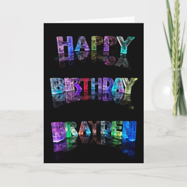 Bonne carte Brayden Birthday (Devant)