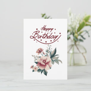 Bonne carte cadeau d'anniversaire avec Arrière - p