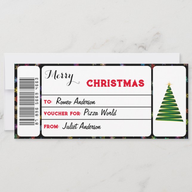 Bonne carte cadeau de Noël (Devant)