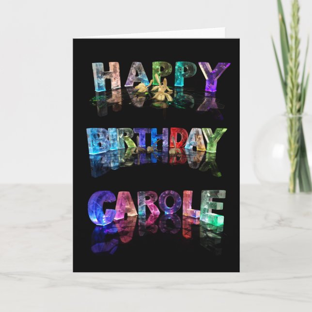 Bonne carte Carole d'anniversaire (Devant)