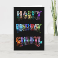 Bonne carte Cheryl Anniversaire