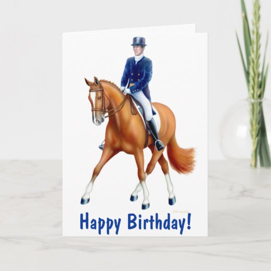 Bonne Carte Cheval Anniversaire Dressage Zazzle Fr
