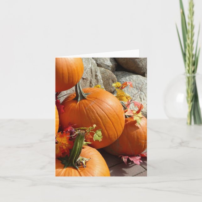 Bonne carte Citrouille d'automne (Devant)