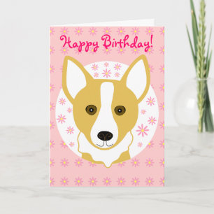 Bonne carte Corgi d'anniversaire