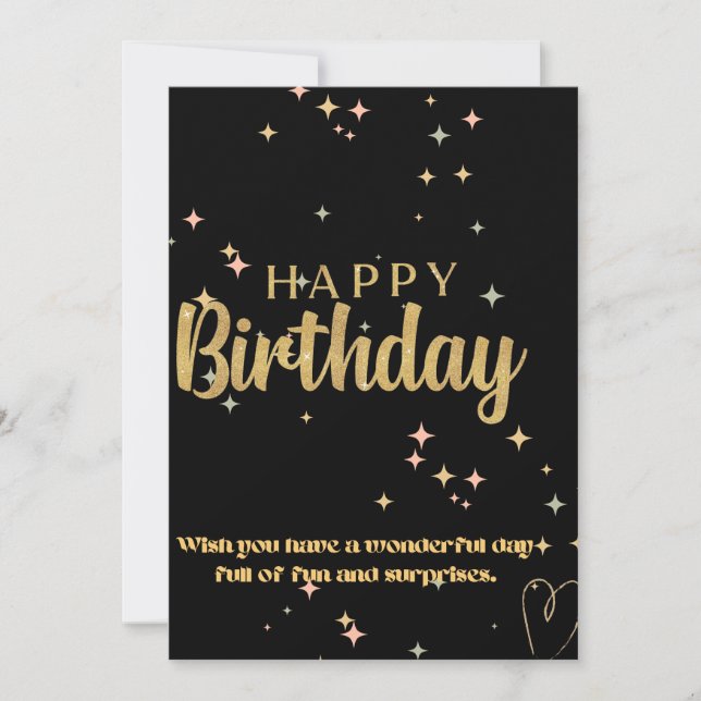 BONNE CARTE D'ANNIVERSAIRE (Devant)