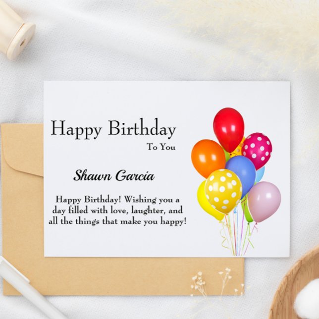 Bonne carte d'anniversaire (Happy Birthday Card)