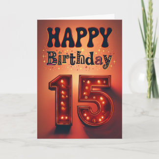 Bonne carte d'anniversaire 15e