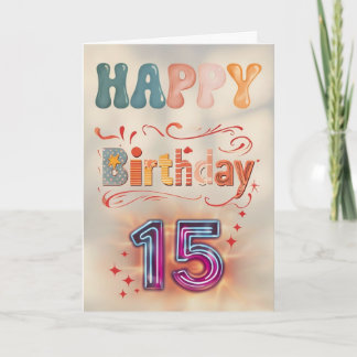 Bonne carte d'anniversaire 15e