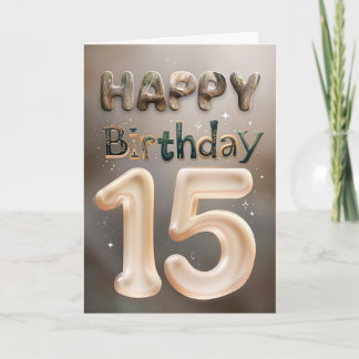 Bonne carte d'anniversaire 15e