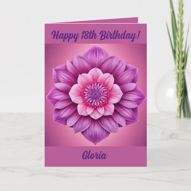 Bonne carte d'anniversaire 18e (Devant)