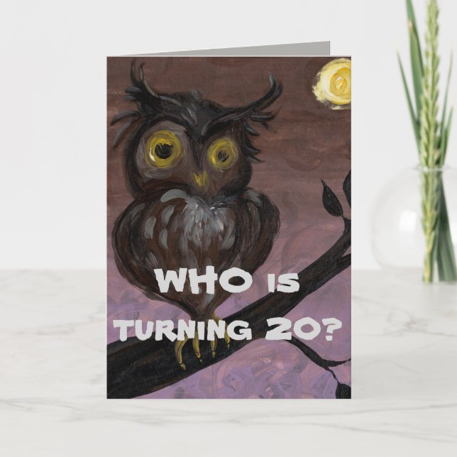 Bonne carte d'anniversaire 20e (Devant)