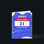 Bonne carte d'anniversaire 21e pour un coureur<br><div class="desc">Envoyer 21e anniversaire souhaite à ce coureur spécial, quelle que soit la distance qu'ils courent, marathons, demi-marathons, 10 miles, 10km ou 5km de distance des pistes ou des sprints! Ou il suffit de modifier les messages pour quelqu'un qui est la couleur préférée est le bleu! Le gilet de course avec...</div>