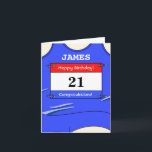 Bonne carte d'anniversaire 21e pour un coureur<br><div class="desc">Envoyer 21e anniversaire souhaite à ce coureur spécial, quelle que soit la distance qu'ils courent, marathons, demi-marathons, 10 miles, 10km ou 5km de distance des pistes ou des sprints! Ou il suffit de modifier les messages pour quelqu'un qui est la couleur préférée est le bleu! Le gilet de course avec...</div>